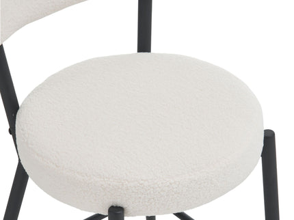 Modern Teddy Fabric Upholstered Bar Stools - Legs