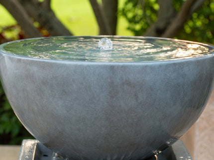 Zen Bowl Water Fountain, Outdoor Bird Feeder / Bath Fountains, Relaxing Water Feature For Garden