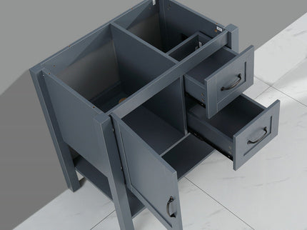 Bathroom Vanity With Mirror And Top Only - Gray