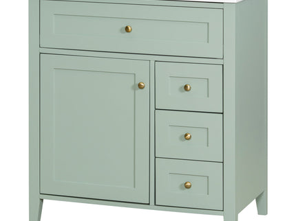 Bathroom Vanity With Sink, 3 Drawers And Adjustable Shelf