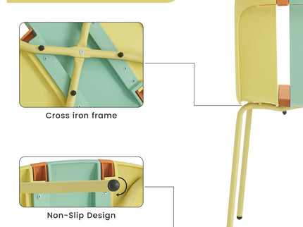 Modern Striped Blocking Single Chairs (Set of 4)