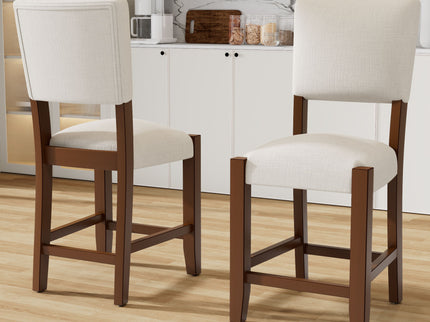 Mid Century Modern Bar Stools, Upholstered Counter Chairs