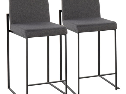 Fuji - Contemporary Modern Elegance, High Back Counter Stool