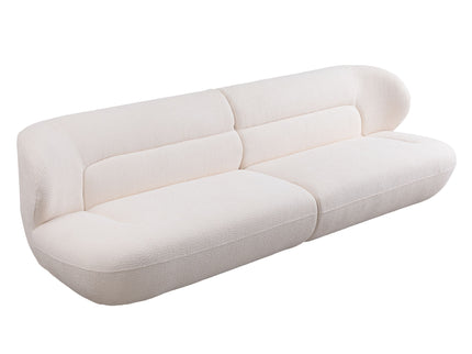 Modern Fashion Yp40116W Circular Curve Design Sofa, 4 Seater For Office & Bedroom - White