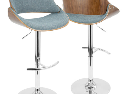 Fabrizzi - Mid Century Modern Adjustable Barstool With Swivel (Set of 2)