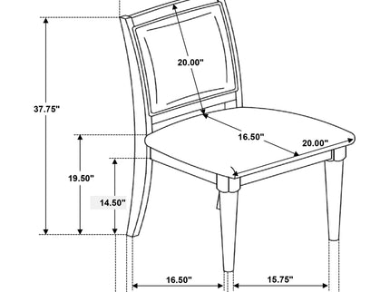 Perkins - Upholstered Dining Side Chair (Set of 2) - Dark Brown