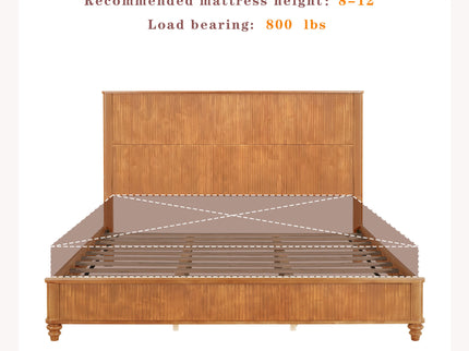 Platform Bed Frame With Tall Headboard