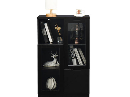 Modern Cabinet With Glass Doors And Drawer