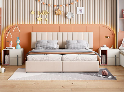 Upholstered Platform Bed With A Hydraulic Storage System