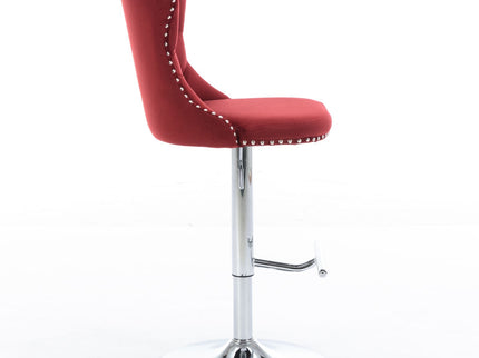 Swivel Barstools Adjusatble Seat Height From 25-33", Modern Upholstered Base Bar Stools With Backs Comfortable Tufted For Home Pub And Kitchen Island (Set of 2)