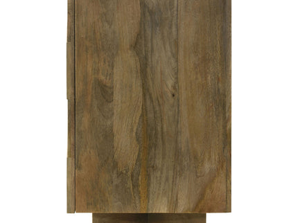 Roman - 3 Door Server With Chevron Design - Brown
