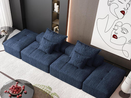 Modern Oversized Diy Combination Modular Sectional Sofa & Pillows