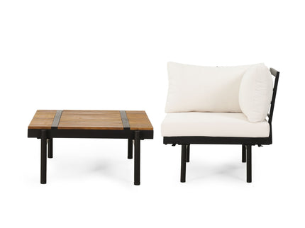 Theo - Sofa Corner, Coffee Table - Cream