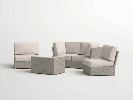 Stylish Modular Wicker Patio Seating Group