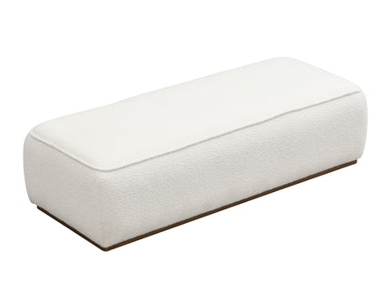 Grainy Footstool For Home - Beige