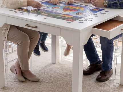 Alleyville - Square Dining Table With Storage Drawer - White