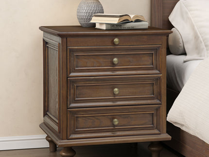 Farmhouse Nightstand With 4 Drawers