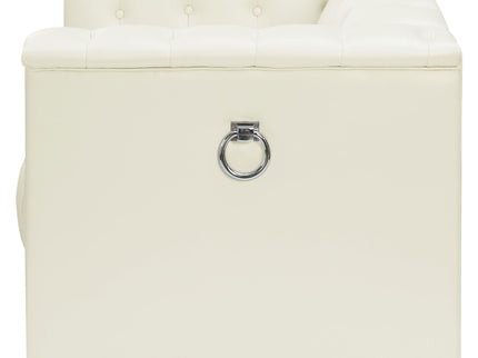Earline - Upholstered Track Arm Accent Chair - White
