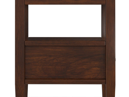 Warm Shaker - End Table With Smooth Drawer Storage - Brown
