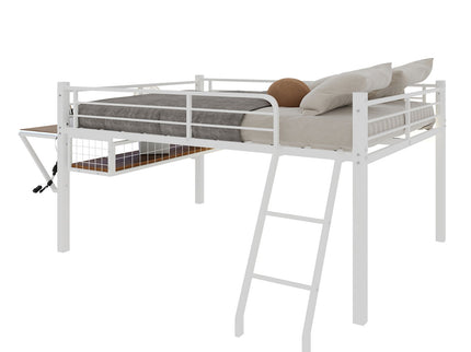 Loft Bed With Built In Desk, LED Light Strip
