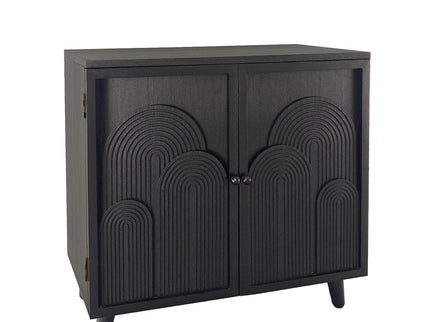 2 Door Accent Cabinet Storage Cabinet With Adjustable Shelf - Black