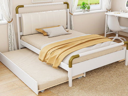 Storage Platform Bed, With 2 Big Drawers, Trundle
