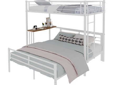 Bunk Bed With Built In Desk & Guardrail Frame