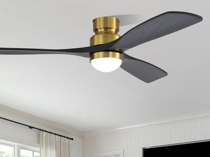 52" Ceiling Fan With Dimmable LED Light, 6 Speed DC Motor, 3 Blades