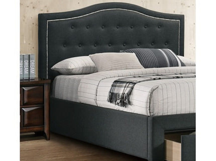 Modern Button Tufted Arch Headboard Bed With Storage Footboard