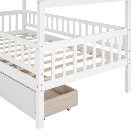 House Bed With 2 Drawers