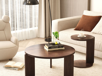 Round Coffee & End Table Set