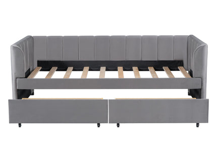 Upholstered Daybed With Ergonomic Design Backrest
