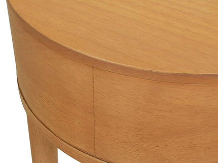 Cabana - Round Cane Storage Side Table - Natural Brown Oak