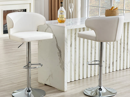 Adjustable Swivel Bar Chair With Ergonomic High Back Design