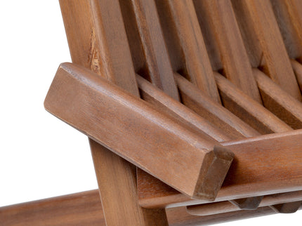 Folding Wood Chair, Portable Solid Wood Seating For Indoor Or Outdoor Use - Natural