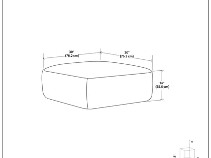 Brody - Large Square, Coffee Table Pouf
