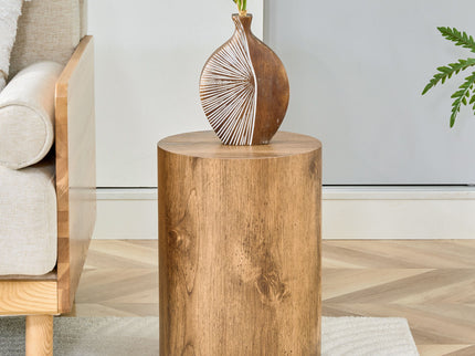 Cylindrical End Coffee Table, Living Room Furniture - Wood