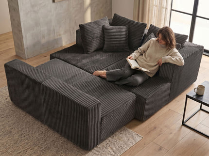 U-Shaped Modular Sectional Sofa With Double Chaise, Oversized Deep Seat For Living Room