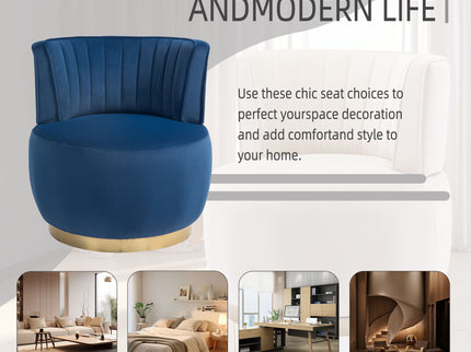 360 Degree Swivel Cuddle Barrel Accent Sofa Chair