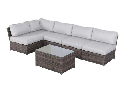 Comfortable Modern Patio Rattan Sectional Set With Cushions