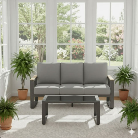 Modern Outdoor Sofa Set With Coffee Table
