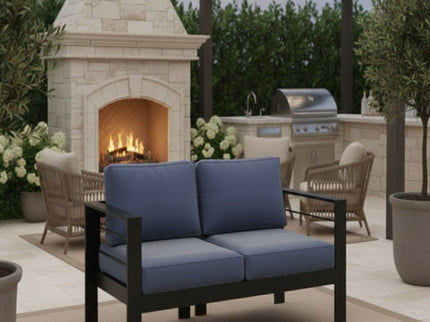 All-Weather Patio Loveseat With Thick Cushions