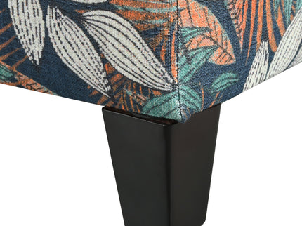 Charming Floral Storage Ottoman With Upholstered Fabric