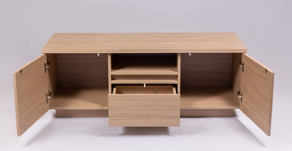 TV Stand For TVs Up To 50" With 1 Drawer And 2 Doors - Walnut