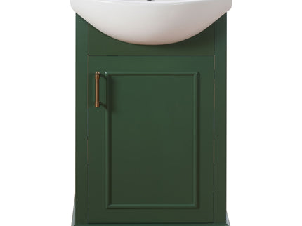 20" Bathroom Vanity With Bulged Sink, Freestanding Single Vanity Set, Soft Close Door