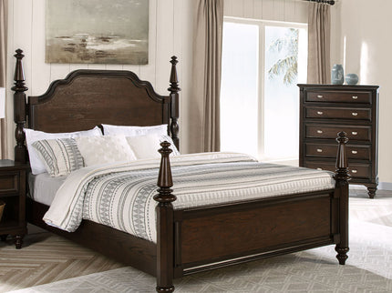 Berwick - 1 Drawer Nightstand With Open Cubby - Dark Oak