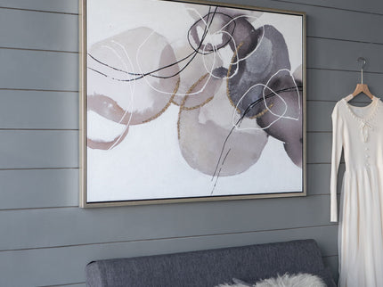 Large Modern Oil Painting, Hand Painted Abstract Watercolor Texture - Multicolor