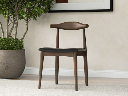 Destiny - Dining Chairs (Set of 2) - Black / Dark Brown