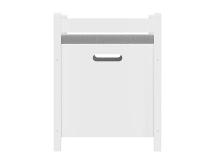 Kids Toy Box Chest Storage Cabinet With Cushion Seat Bench Flip Top Lid Safety Hinge - White