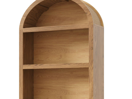 3 Piece TV Stand Set With Bookshelf With Arched Design For Living Room - Brown